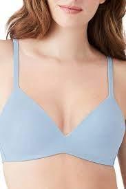 NWT Wacoal 32D How Perfect Soft Cup Bra 852189 Blue 117330
