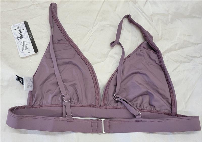 NWT Anthropologie Dippin' Daisy's L Triangle Bikini Top Purple Haze 117331