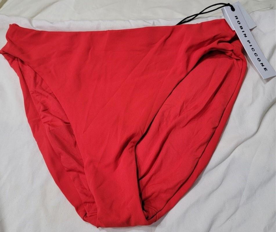NWOT Robin Piccone Ava M Hipster Solid Full Bikini Swim Bottom 117349