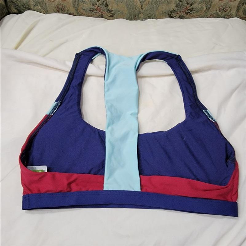 NWOT Next Athletic T Back Bikini Swim Set Blue Red 117350