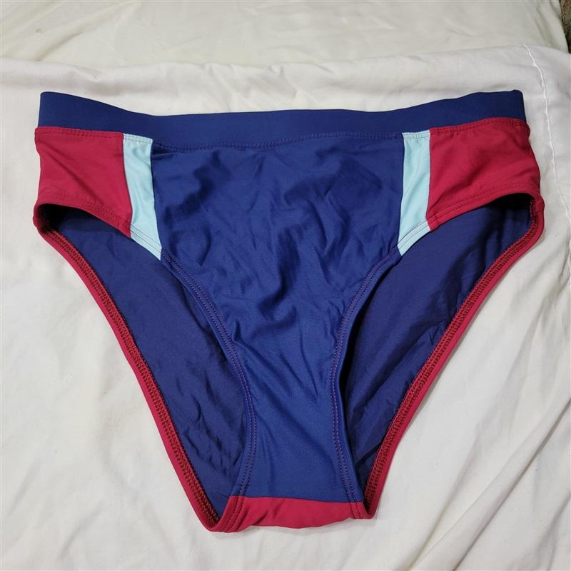 NWOT Next Athletic T Back Bikini Swim Set Blue Red 117350