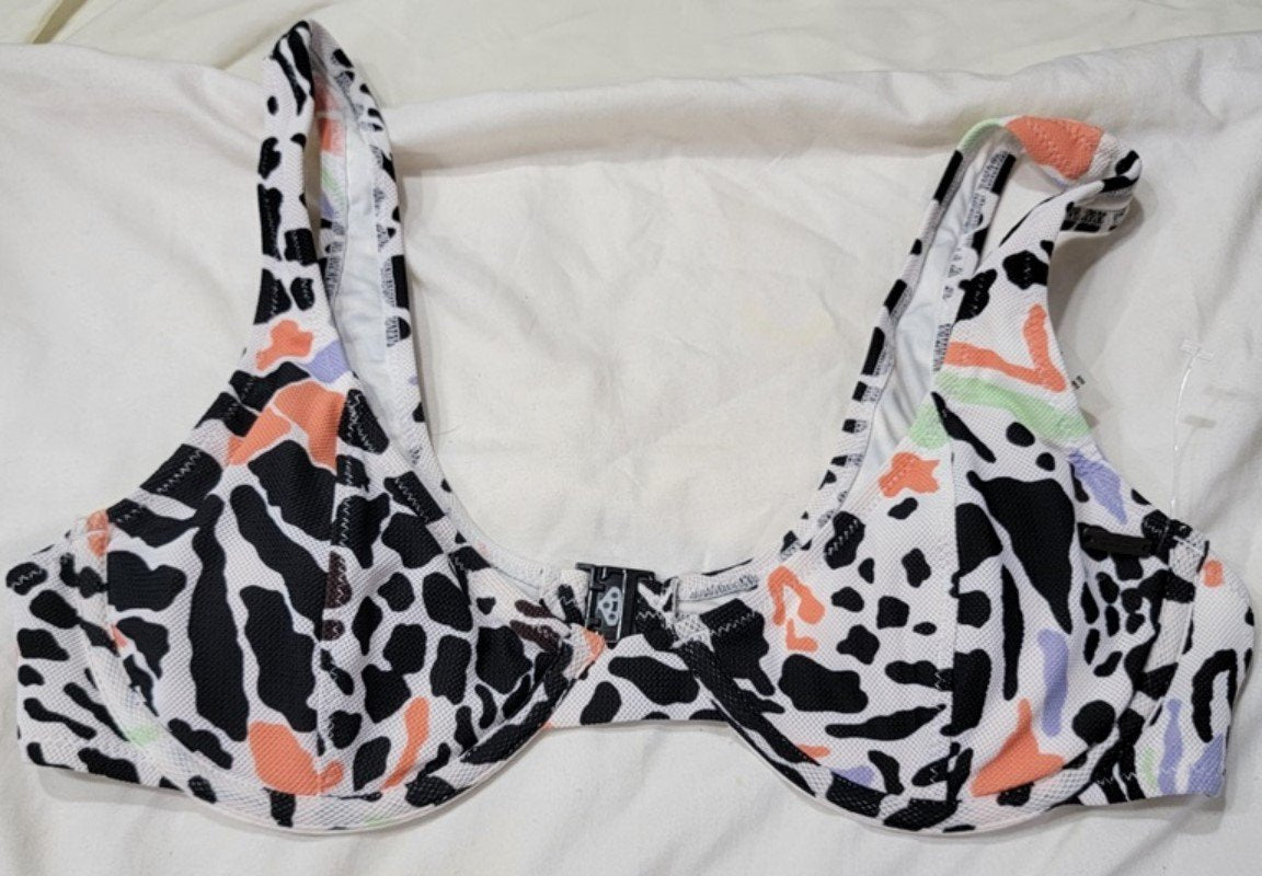 NWOT Volcom 16w Are Zoo Ready Underwire Bikini Swimsuit Top 117353