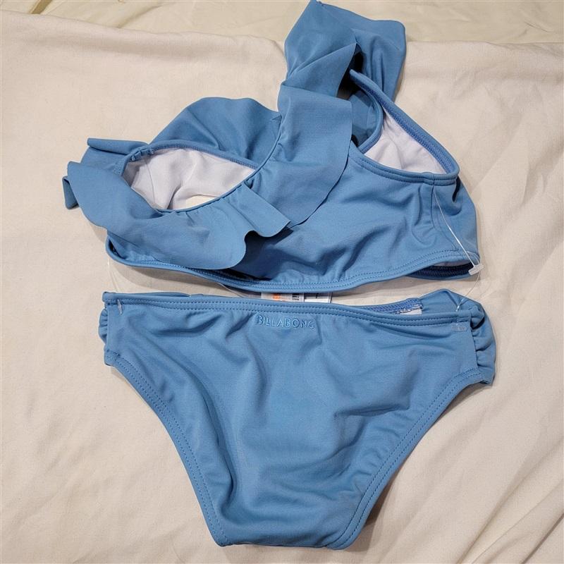 NWT BillaBong 7 Girls Sol Searcher 1 Shoulder Blue Bikini 117354