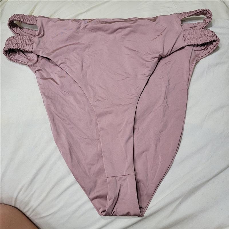 NWOT Volcom Simply Seamless 16W Pink Double Strap Bikini Swim Bottom 117356