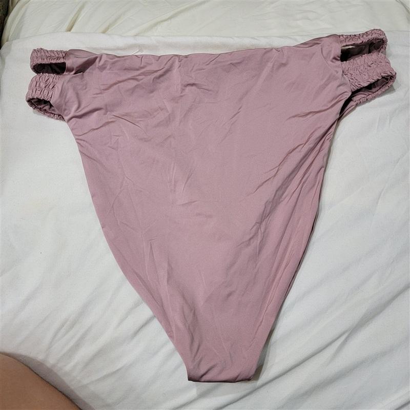 NWOT Volcom Simply Seamless 16W Pink Double Strap Bikini Swim Bottom 117356