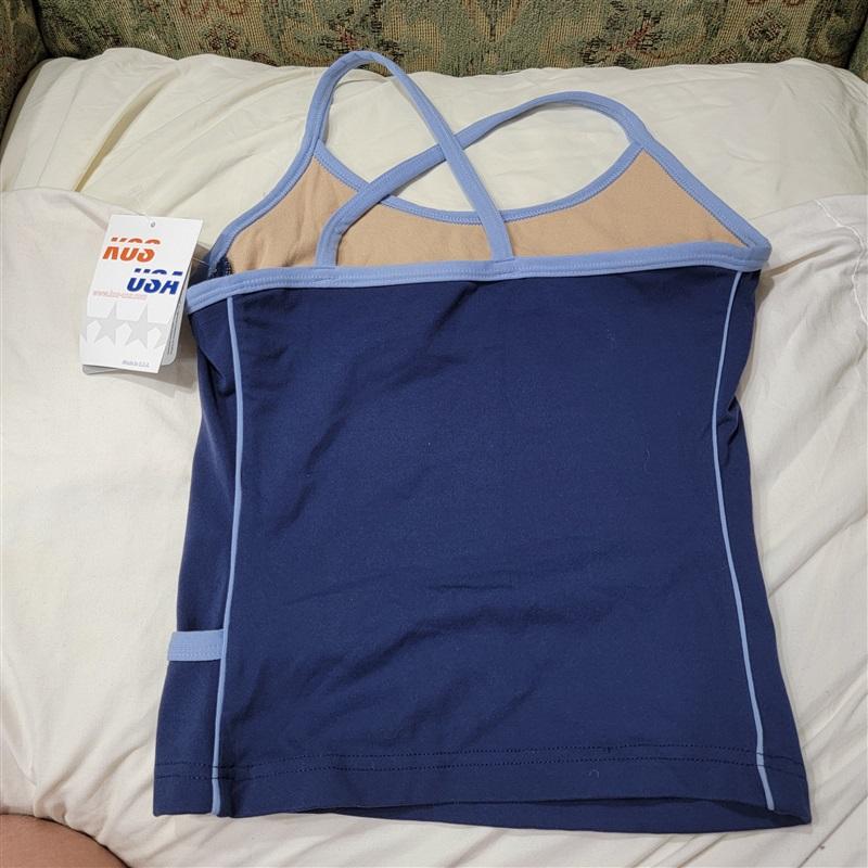 NWT Kos USA S High Performance Sports Yoga Tank 1491 Blue 117364