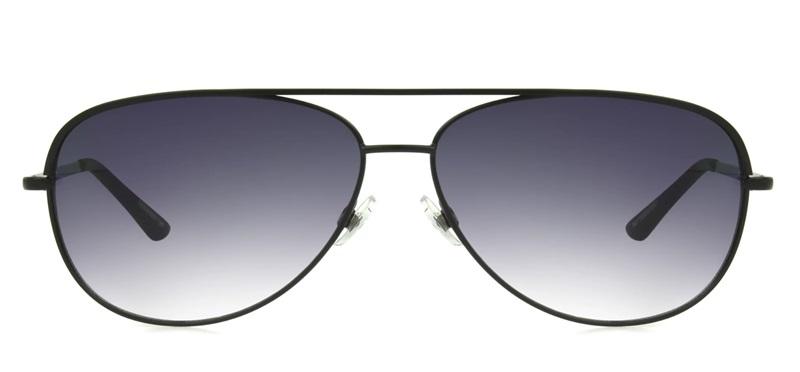 NWT Foster Grant Revlon Aviator Sunglasses Black Smoke 117373