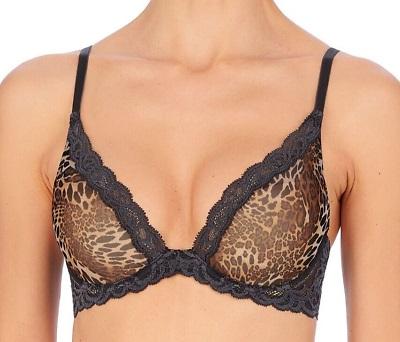 NWT Natori 30DDD Feathers Bra Plunge Contour Style 730023 Leopard 117403