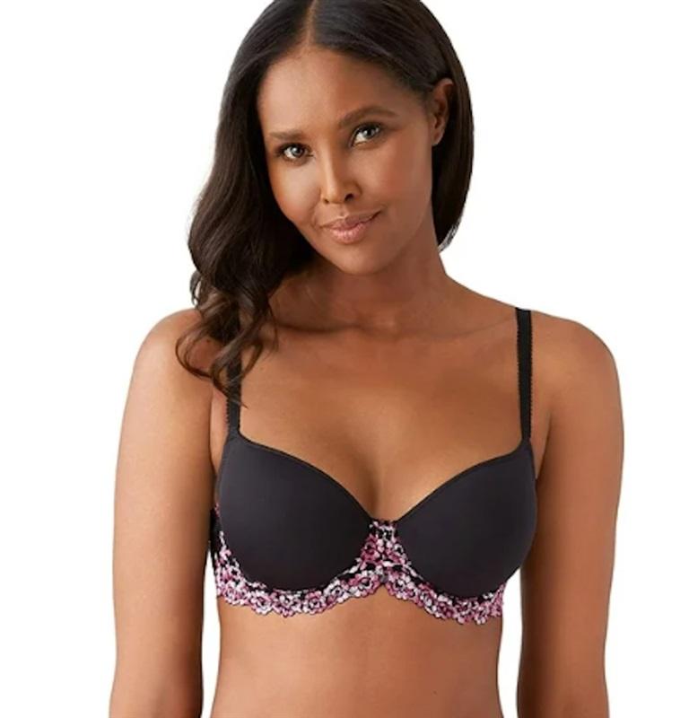 NWT Wacoal 36DDD Black Embrace Lace Underwire T Shirt Bra 853191 117407