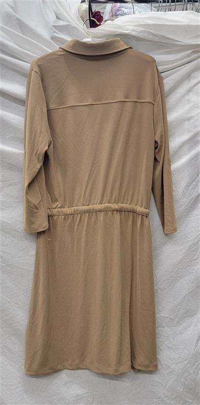 NWOTD Boston Proper L Beyond Travel Half Zip Mini Dress Tan 117442