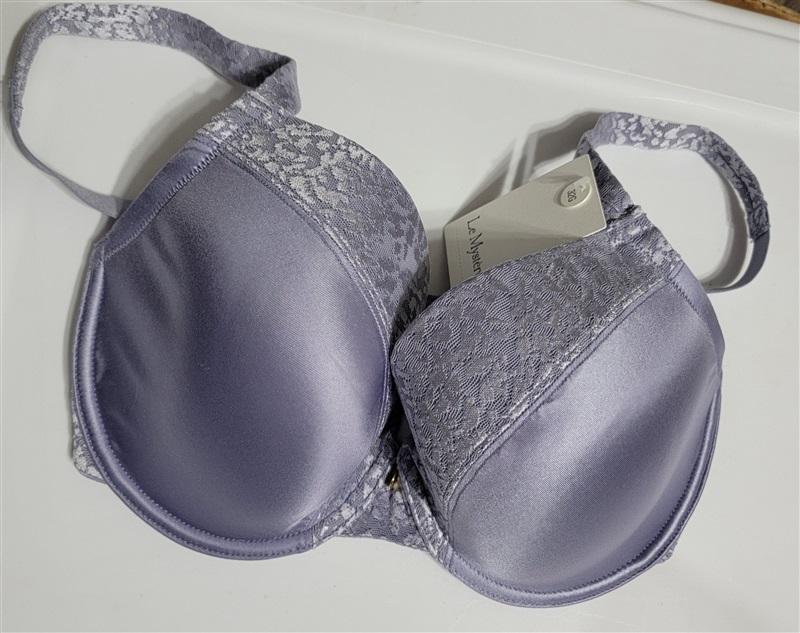 NWT Le Mystere 32DDD Safari Plunge T-Shirt Bra 9978 Denim Silver 117443