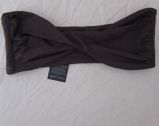 NWOT Volcom Simply Seamless S Black Strapless Bandeau Bikini Swim Top 117456