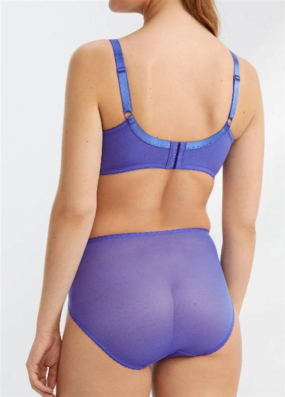 NWT Wacoal Retro Chic Brief Panty S 841186 Blue Chantilly Lace 117485