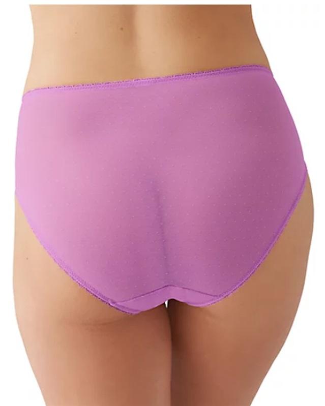 NWT Wacoal Retro Chic Brief Panty L 841186 Purple Chantilly Lace 117488