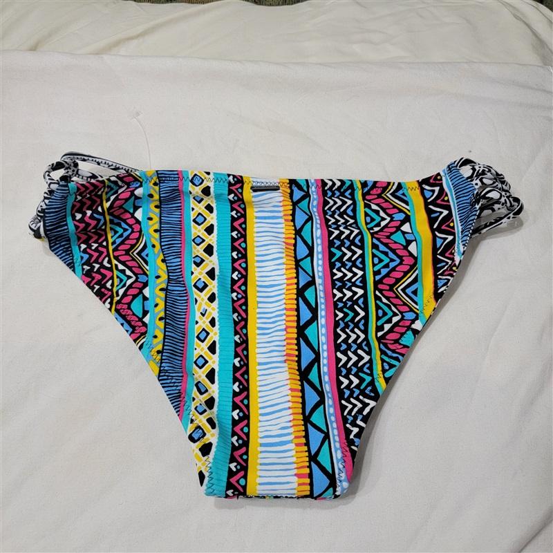 NWOT Volcom S Strappy Knot Side Reversible Black Bikini Swim Bottom 117501