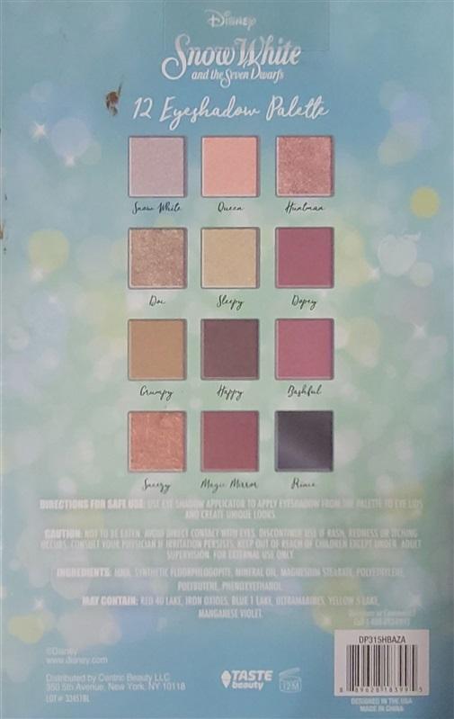 NWT Disney Snow White & the Seven Dwarfs Eyeshadow Palette 117504