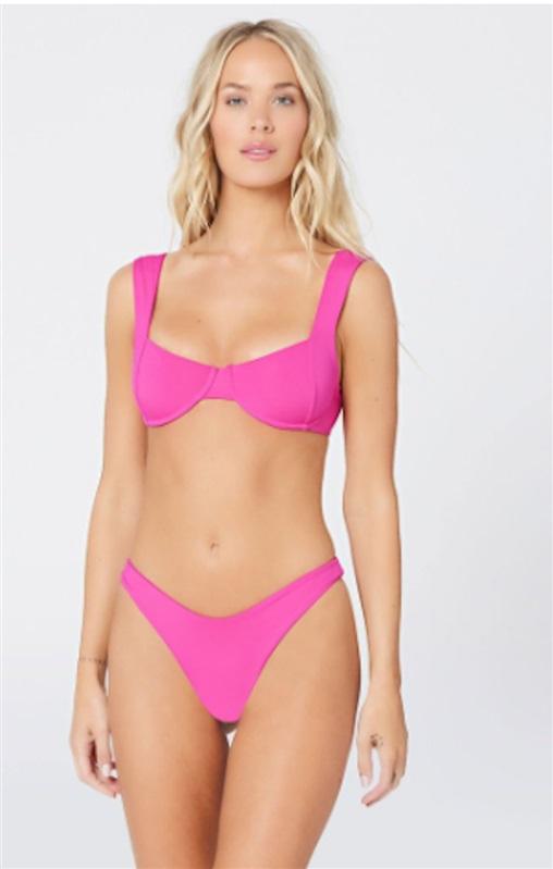 NWT L*Space M Tori Pink Bougainvillea Underwire Bikini Top 117519