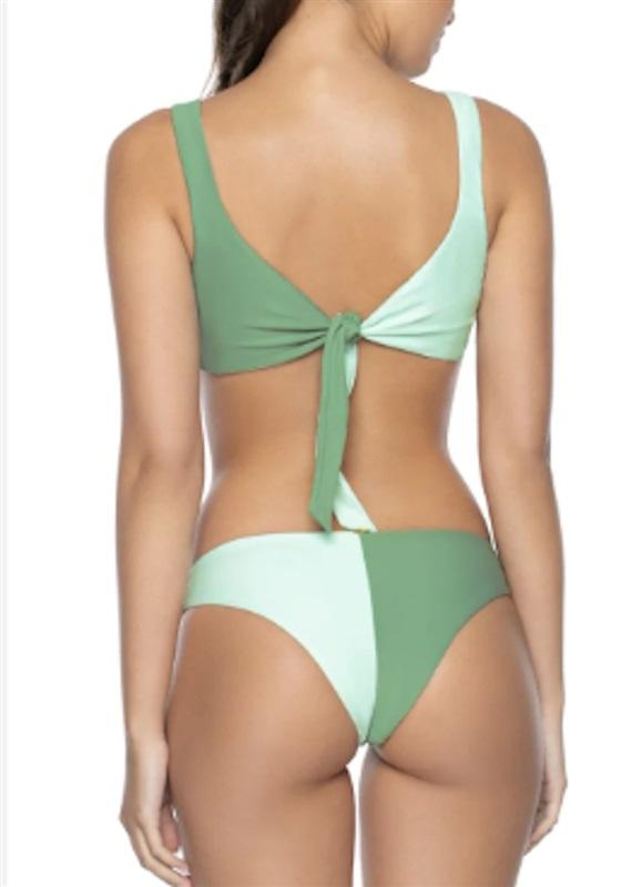 NWT Pilyq PQ Azura Two Tone L Teeny Bikini Bottoms Mint Green 117526