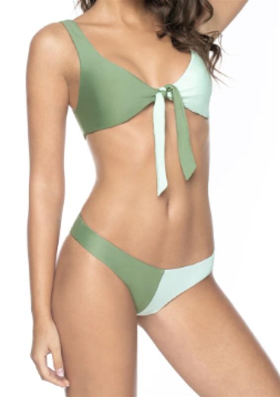 NWT Pilyq PQ Azura Two Tone S Teeny Bikini Bottoms Mint Green 117542