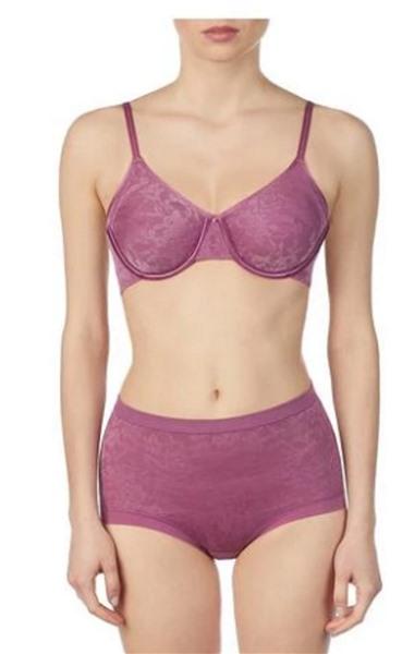 NWT Le Mystere SM Lace Perfection Brief Berry 117560