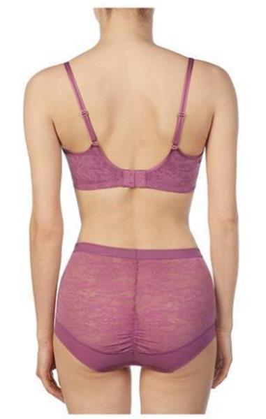 NWT Le Mystere SM Lace Perfection Brief Berry 117560