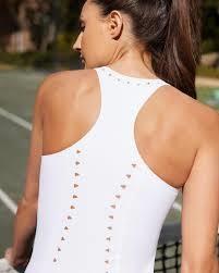 NWT Gigi C Roberta Tank Top S White Laser Cutouts 117567
