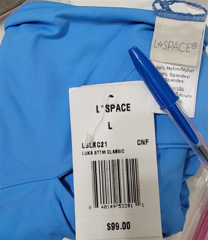 NWT L*Space XL Luka Cornflower Blue Bikini Swim Bottom Classic 117591