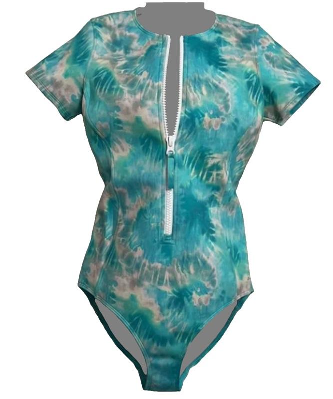 NWT Calme XL Neoprene Rash Guard 1 Pc Swimsuit 117615