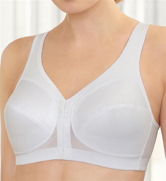 NWOT Glamorise 58D Magic Lift Posture Back White #1265 Front Close Bra #117635