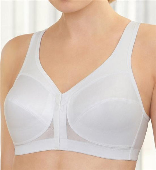 NWOT Glamorise 58D Magic Lift Posture Back White #1265 Front Close Bra #117635