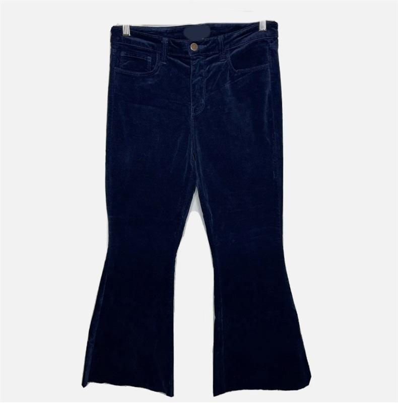 NWOTD l’agence Solana Velvet Flare Pants high rise cropped Pants 117636