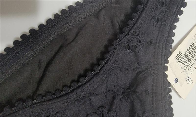 NWT Shoshanna S Eyelet Pom Pom Bikini Bottom Black 117644