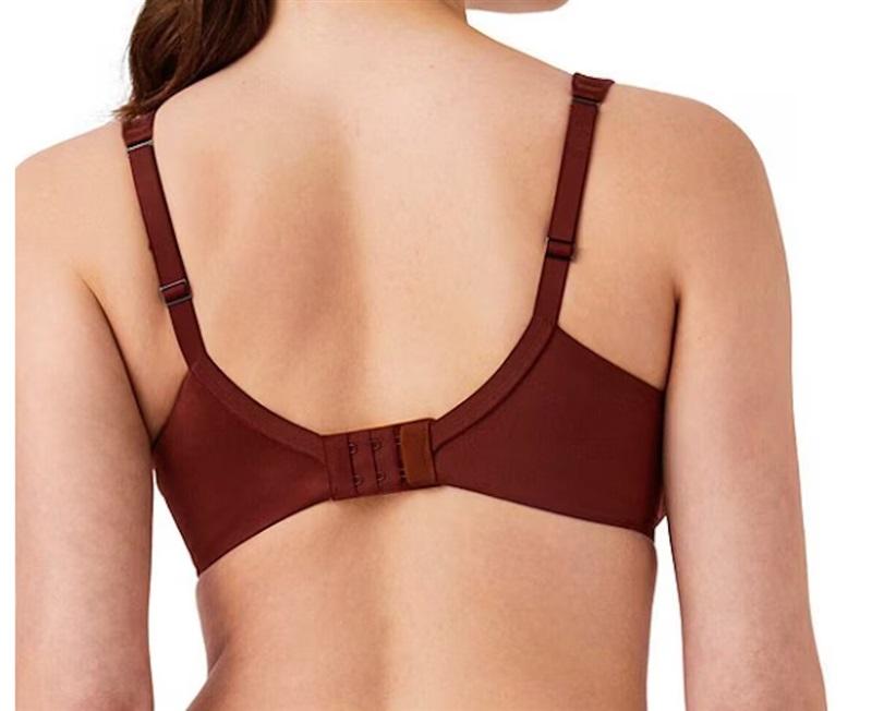 NWT Spanx 38D Unlined Full Coverage Satin Bra 30077R Brown 117653