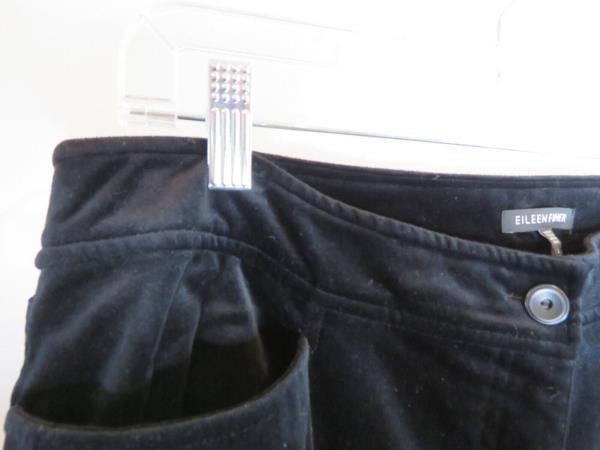 NWOT Eileen Fisher S Black Velvet Stretch Jeans Pants 117676