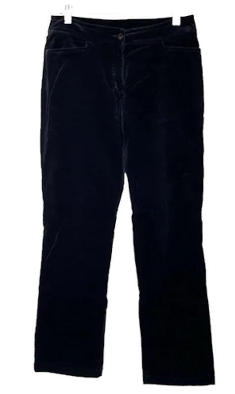 NWOT Eileen Fisher S Black Velvet Stretch Jeans Pants 117676