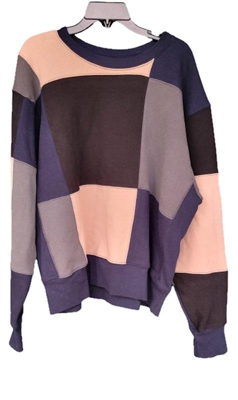 NWTD Les Tien XL Patchwork Crew Neck Exclusive Sweatshirt 117677