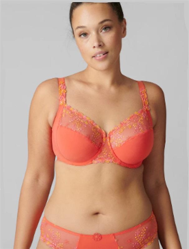 NWT Simone Perele 34D Delice Full Coverage Bra 12X320 Orange 117692