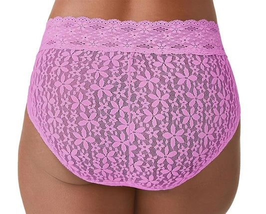 NEW Wacoal S Halo Lace Hi-Cut Brief Panty 870305 Lavender 572 117732