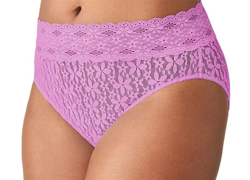NEW Wacoal S Halo Lace Hi-Cut Brief Panty 870305 Lavender 572 117732