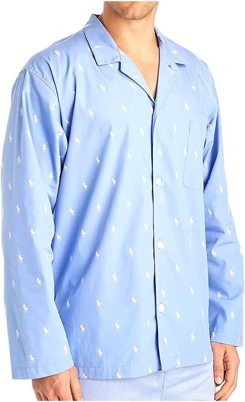 NWT Ralph Lauren 3XLT Blue All Over Pony Lounge Pajama Top 117762