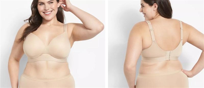 NWOT Cacique 40F Smooth Lightly Lined Full Coverage Beige 117828
