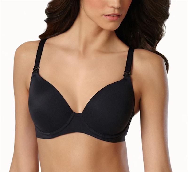 NWT Soma 34DD Full Coverage Nursing Bra Black 117882