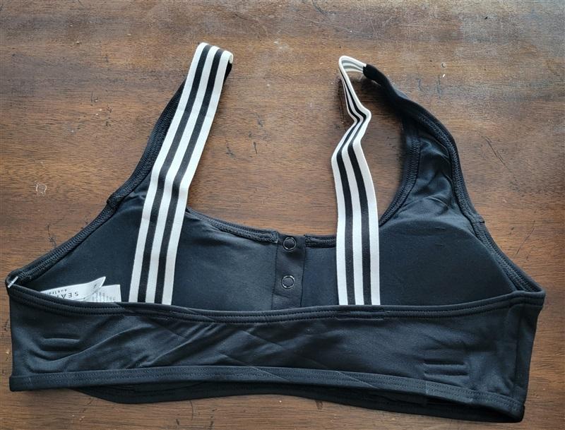 NWOT Seafolly 4 USA Tank Bikini Top Scoop Neck Black 117928