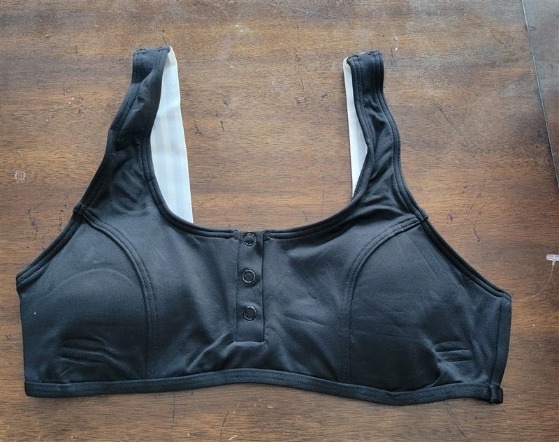NWOT Seafolly 4 USA Tank Bikini Top Scoop Neck Black 117928