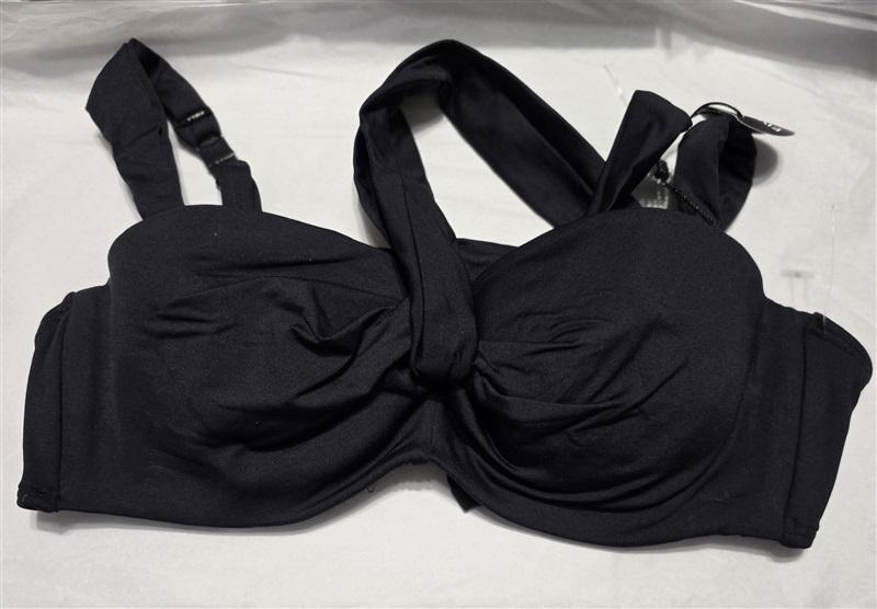 NWT Coco Reef Five Way 36 38C Black Halter Underwired Bikini Swim Top 117955