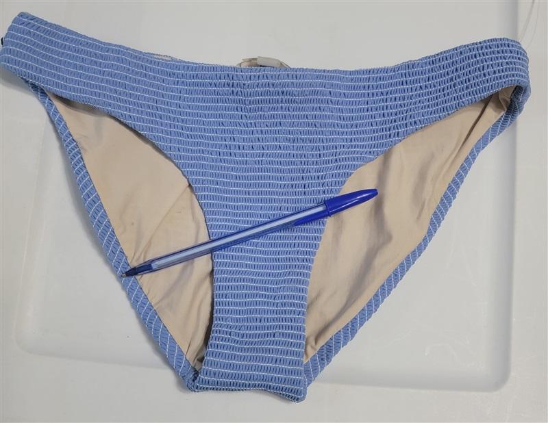 NWOT Pilyq S Solid Periwinkle Smocked Full Bikini Swim Bottom 117967