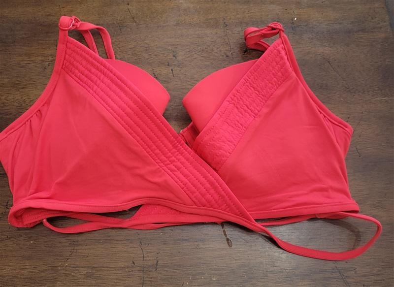 NWOT Seafolly 8 USA Quilted Wrap with Boost Bikini Swim Top Red 117974