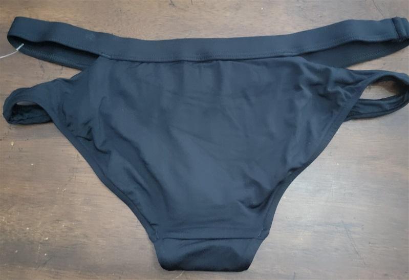 NWOT Seafolly 10 USA Active Strappy Bikini Bottom Black 117980
