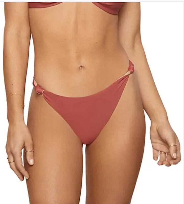 NWT Pilyq S Pap Drew Knot Top & Bottom Teeny Bikini Swimsuit 117987