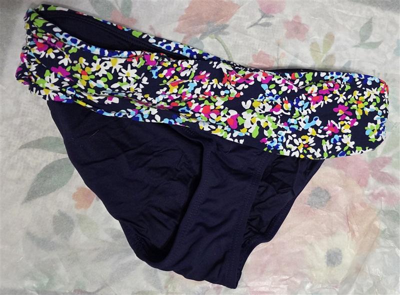 NWOT Anne Cole S Navy Floral Foldover Bikini Bottom Bikini Bottom 118092